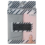 Wholesale - 2pk QUICK DRY HAIR TURBAN/TOWEL SET C/P 72, UPC: 769898973772